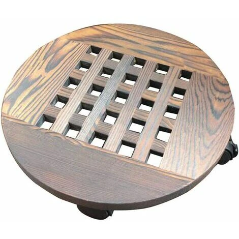 Support De Plante En Pot En Bois Avec Roues, Support De Plante En Pot De Pot De Fleur Roulant Rond Pour Pot De Fleurs à Roulettes Pour Maison Jardin Extérieur, 30cm 3 Support De Plante En Pot En Bois Avec Roues, Support De Plante En Pot De Pot De Fleur Roulant Rond Pour Pot De Fleurs à Roulettes Pour Maison Jardin Extérieur, 30cm