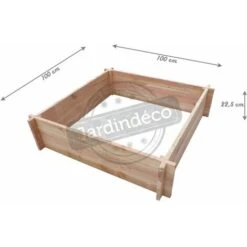 Carré Potager En Bois De Douglas CIHB - Jardinière Sur Pieds Pour Jardin Ou Balcon -Outsunny Eda Magasin 8114540 3