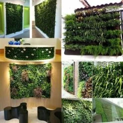 Sac De Plantation à Suspendre 18 Poches Pour Plantes Murales Verticales Pour Extérieur, Intérieur, Maison, Balcons, Cour – Noir -Outsunny Eda Magasin 81196677 3