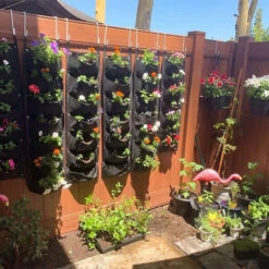 Sacs De Plantation Murale Sacs à Plantes Sac De Culture Pour Plantation Suspendue Noire 7 Poches -Outsunny Eda Magasin 81307271 3