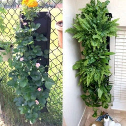 Sacs De Plantation Murale Sacs à Plantes Sac De Culture Pour Plantation Suspendue Noire 7 Poches -Outsunny Eda Magasin 81307271 4