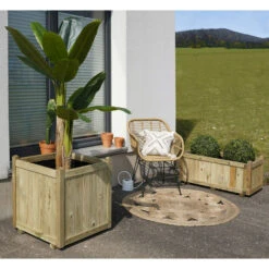 Bac à Fleurs VENDÔME Rectangle 100 - 113 L -Outsunny Eda Magasin 8230054 4