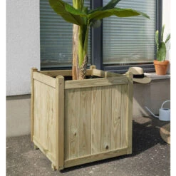 Bac à Fleurs VENDÔME Carré 60 - Maxi Volume 138 L -Outsunny Eda Magasin 8337695 3