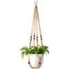 Cintre Pour Plante Panier Suspendu Pour Jardinière Intérieure Support De Pot De Fleur Corde De Jute With Beads 89cm