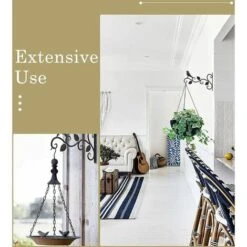 Lot De 2 Supports Pour Plantes Suspendues, 12 Pouces Suspension Mural Crochet Plante En Métal, Suspension D'Accessoires Pour Plantes Antirouille Et Robuste En Forme D'oiseaux, Noir， -Outsunny Eda Magasin 85351600 3