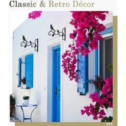 Lot De 2 Supports Pour Plantes Suspendues, 12 Pouces Suspension Mural Crochet Plante En Métal, Suspension D'Accessoires Pour Plantes Antirouille Et Robuste En Forme D'oiseaux, Noir， -Outsunny Eda Magasin 85351600 4