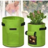 AUFUN 2X Sacs De Plantation Pour Pommes De Terre 7 Gall, 27 L, Réutilisables, Pour La Culture Des Fraises, Carottes, Tomates, Fleurs (30 X 25 Cm, Vert) -Outsunny Eda Magasin 85430853 1
