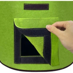 AUFUN 2X Sacs De Plantation Pour Pommes De Terre 7 Gall, 27 L, Réutilisables, Pour La Culture Des Fraises, Carottes, Tomates, Fleurs (30 X 25 Cm, Vert) -Outsunny Eda Magasin 85430853 3