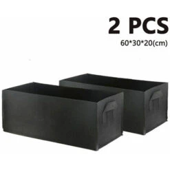 Sac De Culture De Plantes 2 Pièces Sac De Plantation Non Tissé Avec Poignées Pour Pommes De Terre, Tomates Et Fraises, Style 1