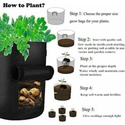 COUCOU Sac De Culture De Jardin 3 Pièces Sac De Culture Respirant Sac De Culture De Pommes De Terre Avec Fenêtre. -Outsunny Eda Magasin 86470321 5