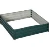 OUTSUNNY Carré Potager De Jardin Dim. 120L X 120l X 30H Cm Tôle D'acier Ondulée Vert Foncé -Outsunny Eda Magasin 86507409 1