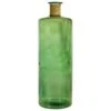 Grand Vase Bouteille En Verre Recyclé - D. 25 X H. 75 Cm - Vert - ABALONA -Outsunny Eda Magasin 86764643 1