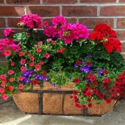 Trough Coco Liner Demi-Lune Forme Panier De Jardinière En Fibre De Coco Tentures Murales Naturelles Jardinière De Noix De Coco Pour Décoration De Fleurs De Jardin,États-Unis,24inch Pratique -Outsunny Eda Magasin 87221574 5