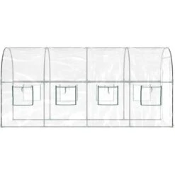 Serre Transparent 160x400x190 Cm PVC Et Acier Enduit De Poudre VidaXL -Outsunny Eda Magasin 87878568 4