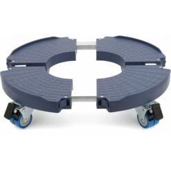 Porte Plante A Roulettes Rotation à 360°, Capacité De 200 KG, Plateau Roulant Réglable Ø 40-54cm, Support De Pot De Fleur Pour Intérieur à Extérieur, Plante,Pied De Parasol,Poubelle,Bleu