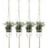 AIDUCHO 4 Paquets Suspension Plante, Pot Suspendu Plante, Pour Suspendre Pot De Fleur Suspension Suspendue Décoration Balcon Maison, 4 Jambes En Corde, 90 Cm -Outsunny Eda Magasin 88059560 1