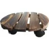 Caddy Rond En Bois D'Usine Avec L'Usine Mobile De Roues De Roulement Support De Pot De Fleur Roulant Pour Jardin Domestique Intérieur Extérieur -Outsunny Eda Magasin 88338037 1
