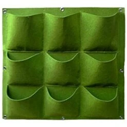 9 Pocket Vertical Greening Hanging Wall Jardin Plant Grow Pot Bag Planter