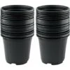 Lot De 50 Pots De Fleurs En Plastique Noir De 15 Cm Pour Plantes Succulentes, Légumes Et Boutures -Outsunny Eda Magasin 88865448 1