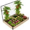 Carré Potager Avec Treillis 12 Compartiments 115 X 80 CM En Bois -Outsunny Eda Magasin 89262706 1