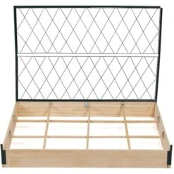 Carré Potager Avec Treillis 12 Compartiments 115 X 80 CM En Bois -Outsunny Eda Magasin 89262706 5