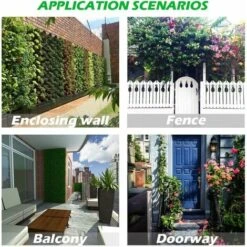 Lot De 2 Sacs De Jardinière à Suspendre, 7 Poches Pour Jardinière Murale Verticale, Sacs De Plantation Suspendus Pour Intérieur, Extérieur, Jardinage, Pot De Fleur Vert Vertical (noir), -Outsunny Eda Magasin 89329511 5