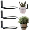3 Pcs Support Pot De Fleur Anneau En Métal Supports Muraux Pour Pot De Fleurs Avec Vis Pour Jardins Couloirs Terrasses - S -Outsunny Eda Magasin 89384190 1