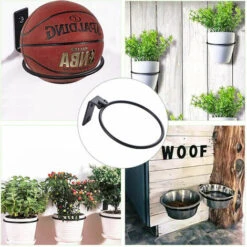 3 Pcs Support Pot De Fleur Anneau En Métal Supports Muraux Pour Pot De Fleurs Avec Vis Pour Jardins Couloirs Terrasses - S -Outsunny Eda Magasin 89384190 5