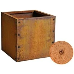 Carré Potager En Acier Rouillé 40x40x40 Cm -Outsunny Eda Magasin 89613746 3