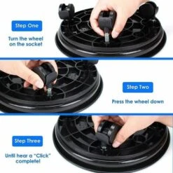 Lot De 2 Plante Caddy,Pot De Fleurs Rond Support De Plante En Pot Sur Roues,Heavy Duty Rack Sur Roulettes Dolly Chariot Soucoupe Bac Palette Avec Roulettes Universelles Pour L'intérieur Ou Exté -Outsunny Eda Magasin 89651899 5