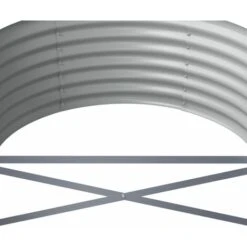 Jardinière De Jardin Acier Enduit De Poudre 224x80x36 Cm Gris -Outsunny Eda Magasin 89826412 5