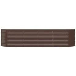 Jardinière De Jardin Acier Enduit De Poudre 296x80x68 Cm Marron -Outsunny Eda Magasin 89827379 3