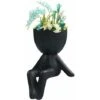 Vase D'extérieur Résine Humanoïde Pot De Fleurs Fleurs Séchées Décoration De Jardin Vase Vintage Sculpture De Visage Pot De Fleurs Bureau Décoration D'intérieur Cadeau Fleurs Vase Créatif (E) -Outsunny Eda Magasin 90583366 1