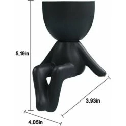 Vase D'extérieur Résine Humanoïde Pot De Fleurs Fleurs Séchées Décoration De Jardin Vase Vintage Sculpture De Visage Pot De Fleurs Bureau Décoration D'intérieur Cadeau Fleurs Vase Créatif (E) -Outsunny Eda Magasin 90583366 3