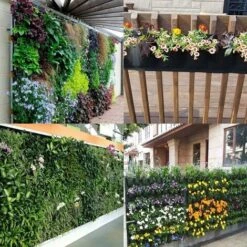 6 Poches Mur Vegetal Exterieur Sac De Plantation Sac à Plantes Mural Verticale Jardiniere Suspendue Pour Interieur Balcon Jardin Décoration -Outsunny Eda Magasin 90716930 3