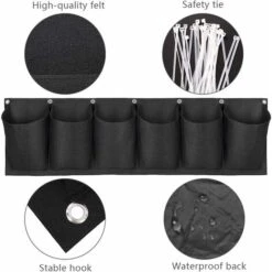 6 Poches Mur Vegetal Exterieur Sac De Plantation Sac à Plantes Mural Verticale Jardiniere Suspendue Pour Interieur Balcon Jardin Décoration -Outsunny Eda Magasin 90716930 4