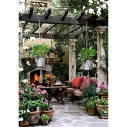 4 PCS Pot Suspendu Plante,Porte Plantes Int��rieur Ou Ext��rieur Suspension Plante Macram�� Cintre D��coration Du Jardin Avec 4 Jambes En Corde -Outsunny Eda Magasin 90825914 4