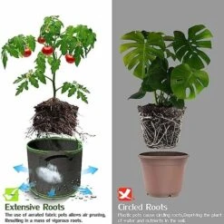 Sacs De Culture, Sacs à Plantes De Jardin 5 5 Gallons / 20L Respirant Non Tissé Avec Poignées -Outsunny Eda Magasin 91100985 3