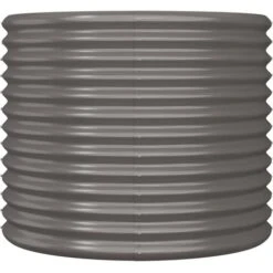 JOLI® Mode Jardinière De Jardin Acier Enduit De Poudre 80x80x68 Cm Gris - Jardinière Extérieur - BAC A FLEUR TOP95141 -Outsunny Eda Magasin 92527939 3