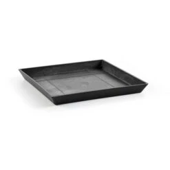 ECOPOTS Soucoupe Square 50 Gris Foncé - 43 X 43 X H. 3,5 Cm