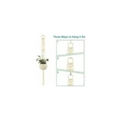 Suspension Plantes Macramé, 4 Pièces Macramé Panier De Supports De Plantes Avec 4 Crochets De Suspension, Tissés à Main Fleurs En Macramé Plant Hangers Pour Jardin Décor Intérieur Extérieur 9 Suspension Plantes Macramé, 4 Pièces Macramé Panier De Supports De Plantes Avec 4 Crochets De Suspension, Tissés à Main Fleurs En Macramé Plant Hangers Pour Jardin Décor Intérieur Extérieur -Outsunny Eda Magasin 94792152 3
