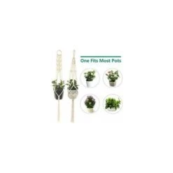 Suspension Plantes Macramé, 4 Pièces Macramé Panier De Supports De Plantes Avec 4 Crochets De Suspension, Tissés à Main Fleurs En Macramé Plant Hangers Pour Jardin Décor Intérieur Extérieur 10 Suspension Plantes Macramé, 4 Pièces Macramé Panier De Supports De Plantes Avec 4 Crochets De Suspension, Tissés à Main Fleurs En Macramé Plant Hangers Pour Jardin Décor Intérieur Extérieur -Outsunny Eda Magasin 94792152 4