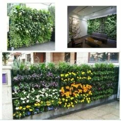 Sac à Plantes Mural 36 Poches - Sac De Plantation Vertical - Jardinière Design à Suspendre - Mur Végétal Extérieur - Jardin Mural Souple En Feutre Résistant Et écologique Le Noir -Outsunny Eda Magasin 95135104 4