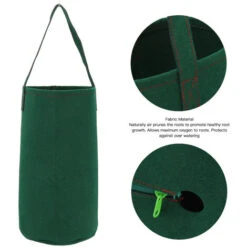 4Pcs Sacs De Culture Inversés Suspendus Pour Tomates Et Fraises, Sacs De Floriculture, Sacs De Semis, Verts -Outsunny Eda Magasin 95225178 4
