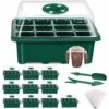 Mini Serre Pour Plantes, 10 Pièces 120 Cellules Intérieure Plateau Semis Bac à Semis Pépinière Boîte De Culture Avec Couvercle Et Ventilation Durables -Outsunny Eda Magasin 95415062 1