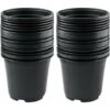 Lot De 50 Pots De Fleurs En Plastique Noir De 15 Cm Pour Plantes Succulentes, Légumes Et Boutures Zhuoxuan
