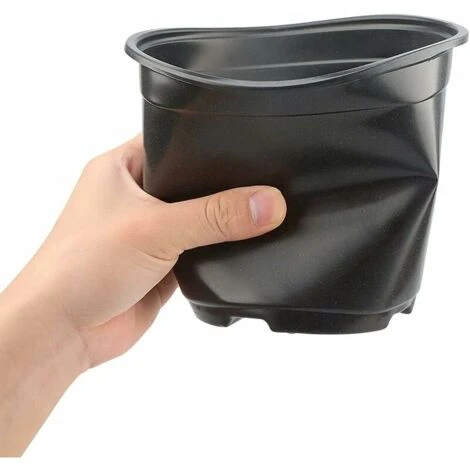 Lot De 50 Pots De Fleurs En Plastique Noir De 15 Cm Pour Plantes Succulentes, Légumes Et Boutures Zhuoxuan 4 Lot De 50 Pots De Fleurs En Plastique Noir De 15 Cm Pour Plantes Succulentes, Légumes Et Boutures Zhuoxuan – Image 2
