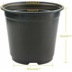 Lot De 50 Pots De Fleurs En Plastique Noir De 15 Cm Pour Plantes Succulentes, Légumes Et Boutures Zhuoxuan 9 Lot De 50 Pots De Fleurs En Plastique Noir De 15 Cm Pour Plantes Succulentes, Légumes Et Boutures Zhuoxuan -Outsunny Eda Magasin 95793806 3