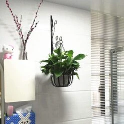 Support Mural Crochet Suspendu En MéTal IntéRieur ExtéRieur Crochet De Suspension DéCoratif Pour Suspendre Plante Fleur Panier Pot Mangeoire à Oiseaux -Outsunny Eda Magasin 96144752 3