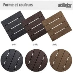 STILISTA Rouleau Pour Plantes En WPC, Charge Jusqu'à 100 Kg, Résistant Aux Intempéries, Frein Blocable, Rond Ou Carré, Différentes Couleurs, Carré, Noir -Outsunny Eda Magasin 96809864 4